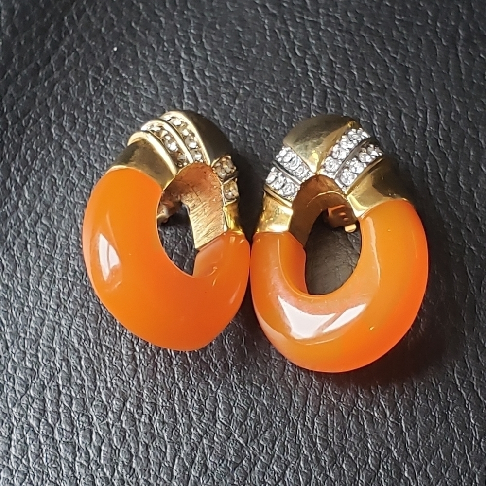 Vintage Kenneth Jay Lane Clip-On Earrings - Picture 1 of 7